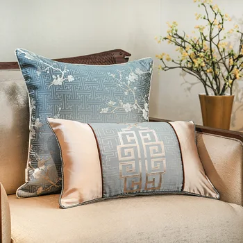 

Modern Chinese Style Jacquard Throw Pillowcase Home Sofa Decorative Pillow Cases Car Waist Cushion Cover for 30x50cm 45x45cm