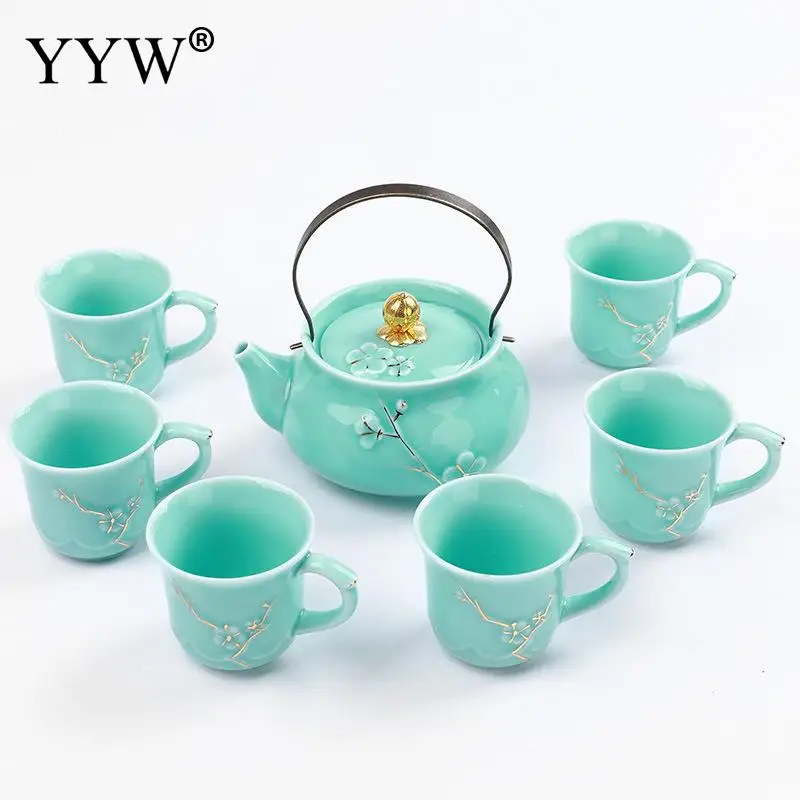 Ceramic Kung Fu Tea Set Tea Suit Portable Teapot Teacup Porcelain Teaware Sets Coffee Container Wat