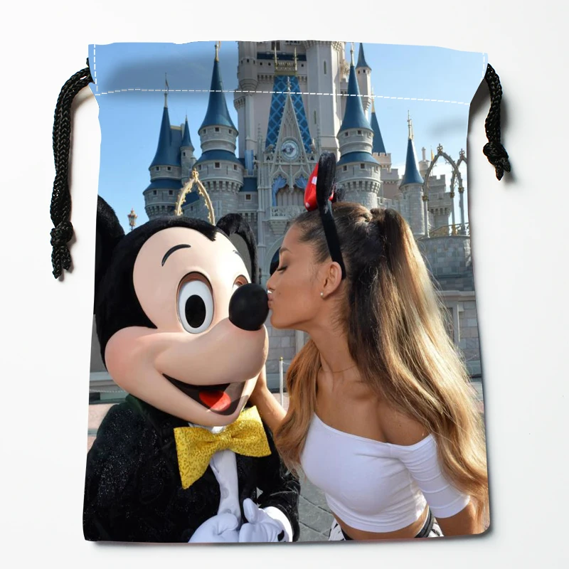 Новое поступление Ariana Grande Сумки на шнурке на заказ для хранения с принтом, сумки для хранения, размеры 18X22 см, сумки для одежды - Цвет: 2