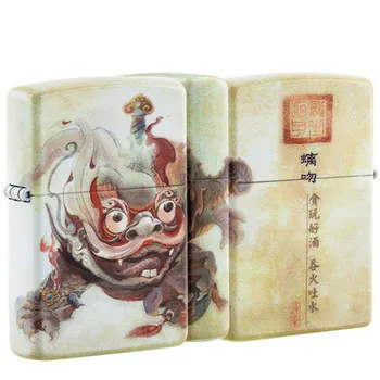 

Free shipping windproof lighter kerosene windproof give therefore color printing personality ceremony Chinese wind