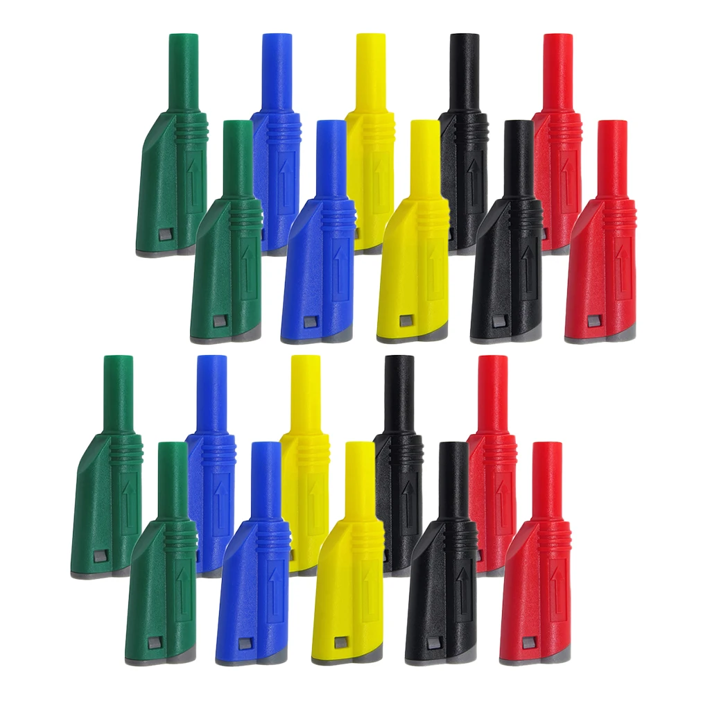 20 Pieces Welding Assembly Multimeter Connector 4mm Stack Safety Banana Plug