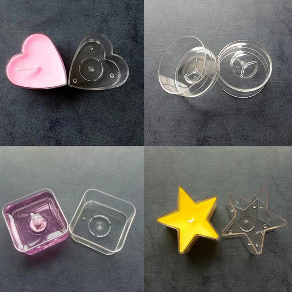 Clear Plastic Tea Light Container Cups Candle Mold Handmade Candles Mold Tools Clear Plastic Tea Light Container Cups Candle Mold Handmade Candles Mold Tools