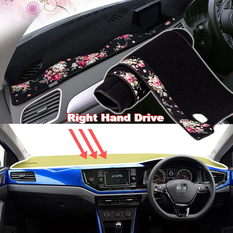 

Tommia China decorative pattern Car Dashmat Dashboard Mat Non-slip Dash Board Pad Cover for Volkswagen Polo 2018 2019