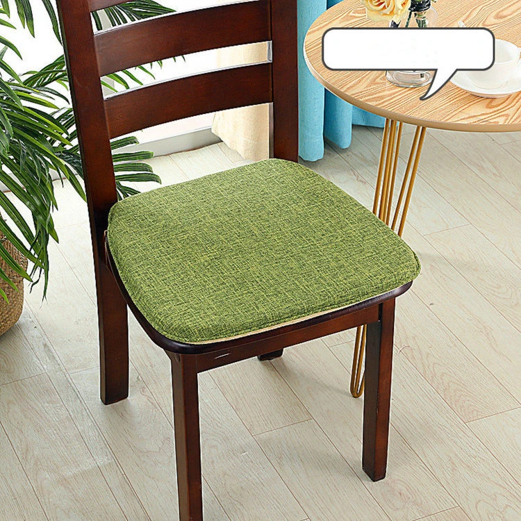 8 Color Linen Four Seasons Universal Dining Chair Cushion Chinese Thicken Non-slip Horseshoe Shape Pad Home Restaurant Chair Mat