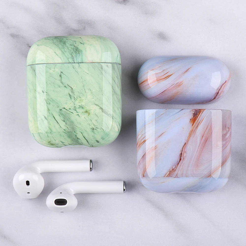 Роскошный силиконовый чехол для наушников для Apple Airpods 2 1 чехол из ТПУ с мраморным узором чехол s Coque для Airpods Air pods противоударный чехол Fundas