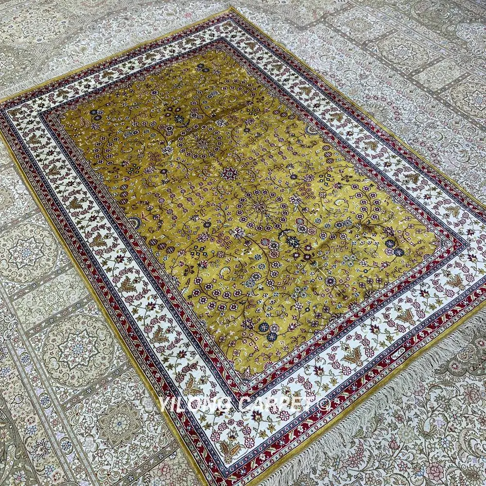 YILONG 4'x6' турецкий ковер бежевый медальон дизайн vantage антикварные персидские ковры(HF313B