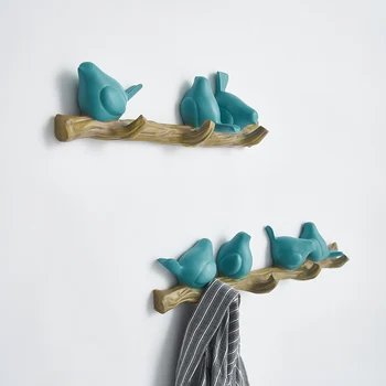 

Resin Birdie Nordic hanger key holder wall coat rack hangers clothes hangers hanger for keys Hooks decorative clothes Hanger