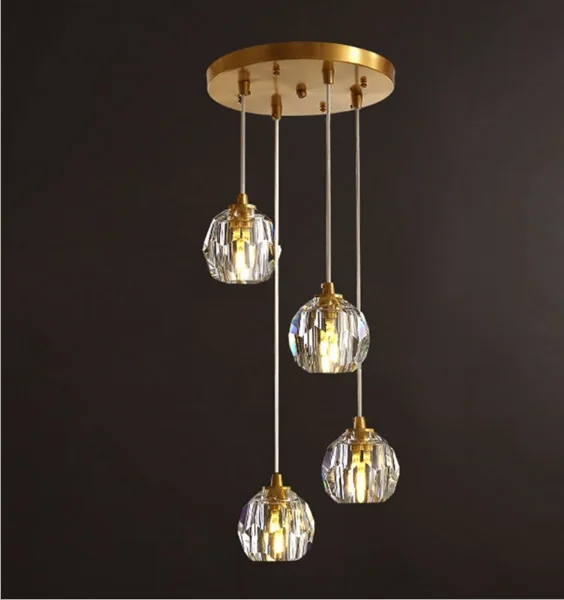 

Postmodern light luxury restaurant chandelier modern minimalist bedroom bedside lamp American bar water bar crystal chandelier