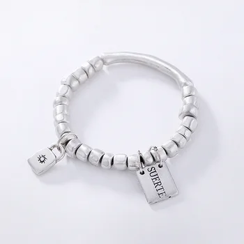 

S999 silver original retro Korean lady sterling silver lucky simple silver vintage bracelet jewelry wholesale