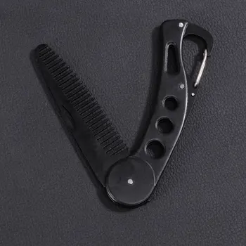 

1PC Beard Comb Stainless Steel Foldable Stylish Anti Static Durable Mustache Comb Goatee Comb for Male