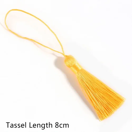 Yellow 2 шт./пакет 8+ 8 см, кисточка, шелковая бахрома, ремесленные кисточки, бахрома для штор, кисточки для ювелирных изделий diy, бахрома занавеска - Цвет: Yellow