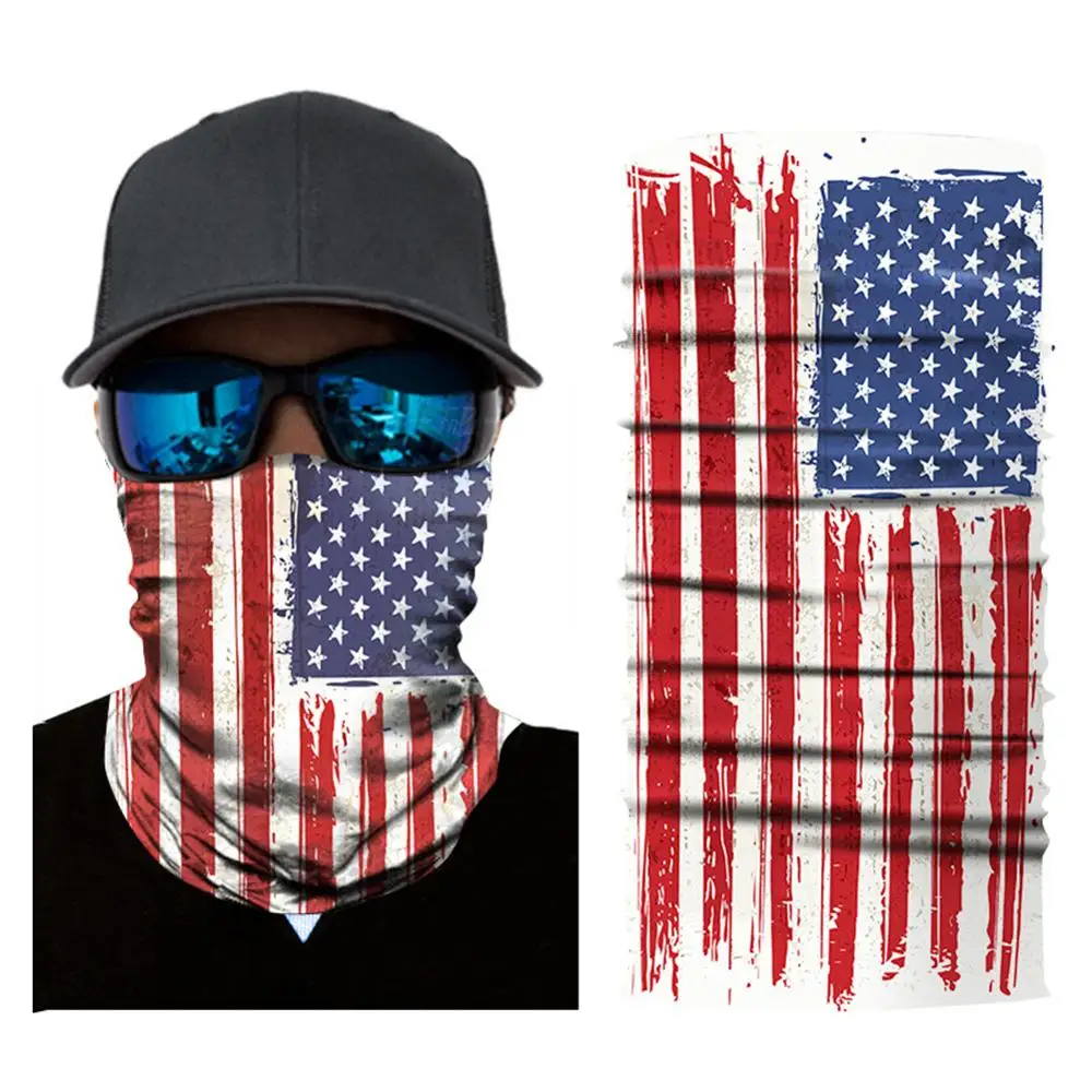 

3D custom flag illustration magic turban neck leggings summer thin tubular ring scarf sunscreen locomotive mask face