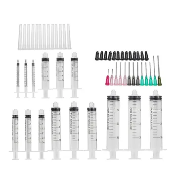 

54Pcs/Set Industrial Dispensing Syringe Set 1ml/3ml/5ml/10ml/30ml Screw Syringe Adhesives Dispensing Glue Soldering Paste