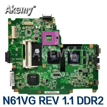 

SAMXINNO N61VG Mianboard 1GB N10P-GV2-C1 PM45 DDR2 For Asus N61V N61VG Laptop Motherboard REV 1.1 N61VG motherboard 100% Tested