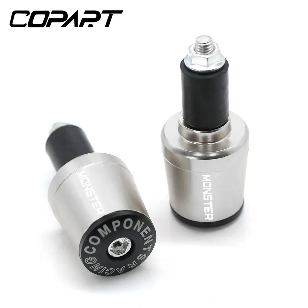 Для поездок на мотоцикле DUCATI MONSTER 400 620 695 696 795 796 797 82 M400 M600 750 900 мотоцикл 7/" 22 мм ручки рукоятка Кепки конец Вилки - Цвет: Серебристый