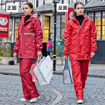

Adult Outdoor Women Raincoat Waterproof Hiking Motorcycle Raincoat Impermeable Set Plastic Chuva Regenjas Unisex Rainwear KK60YY