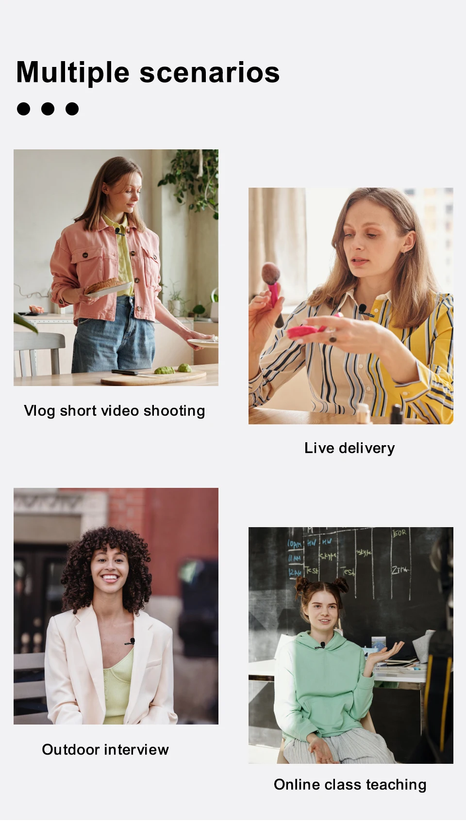MAMEN Voice-changing Recording MIC Type-C Plug Lavalier Microphone with 6 Sound Effect for Android iOS Smartphone Live Streaming