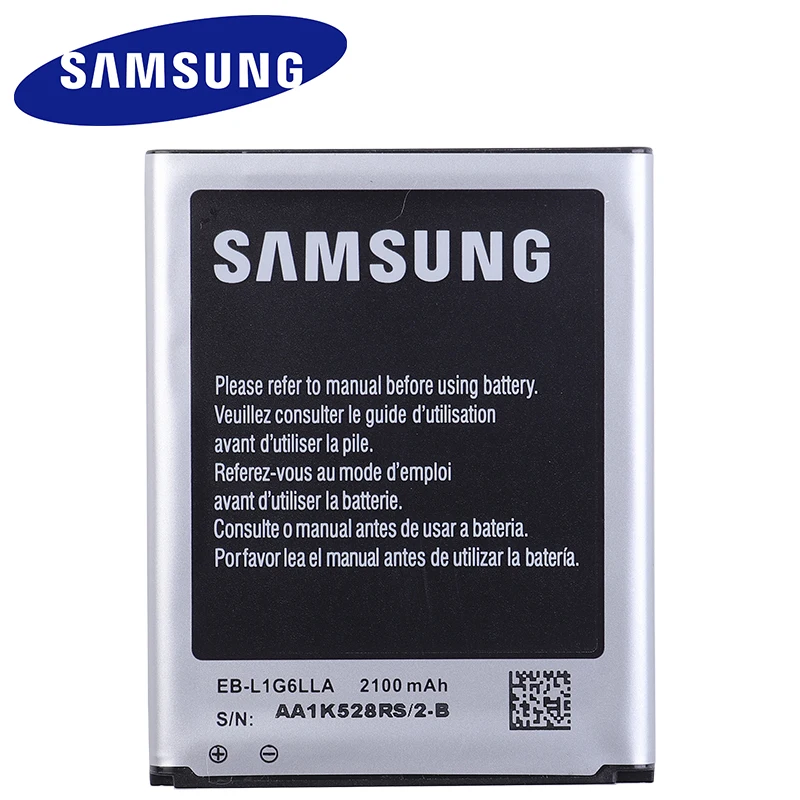 EB-L1G6LLA EB-L1G6LLU Оригинальная батарея для samsung I9300 GALAXY S3 I9308 L710 I535 настоящая батарея телефона NFC 2100mAh