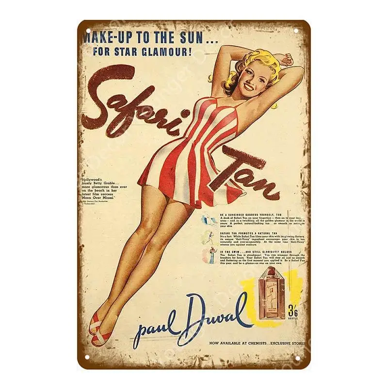 Леди Удача Pin Up девушка живопись оловянные знаки настенная доска Дом Кафе бар домашняя декоративная тарелка украшение комнаты винтажный Железный плакат