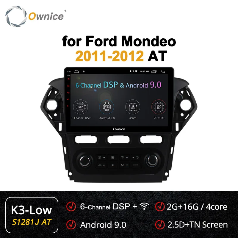 Ownice k3 k5 k6 Android 9,0 4G+ 64G 360 Panorama автомобильный dvd-плеер gps навигация радио для Ford Mondeo 2011-2012 4G DSP оптический - Цвет: S1281-2 k3 Low