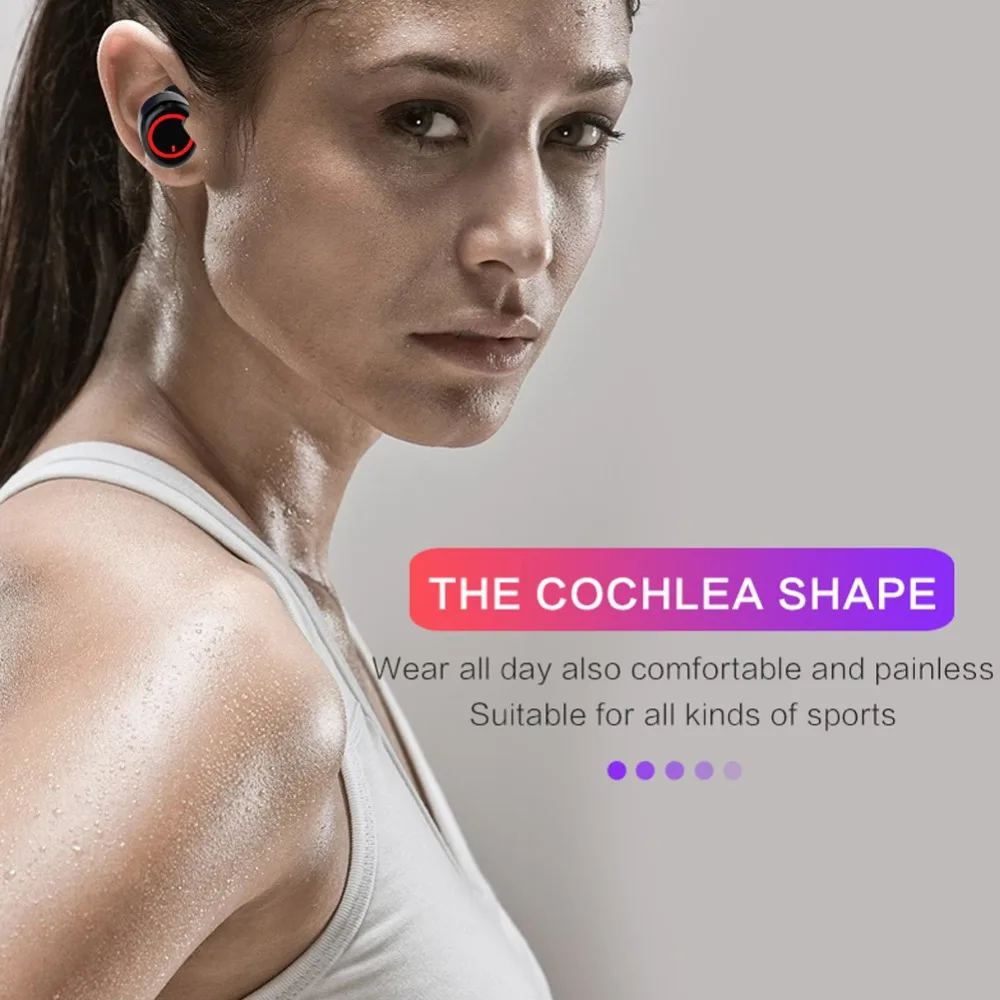Наушники Bluetooth 5,0 с микрофоном Handsfree 3D стерео звук наушники с зарядным отсеком удобные и стабильные в носке