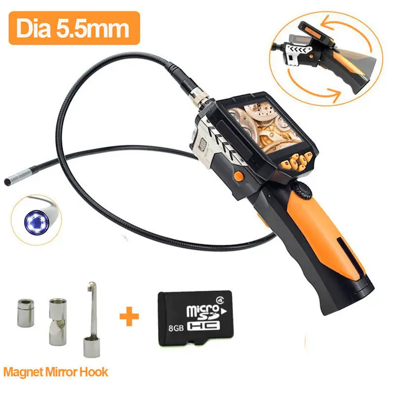 

Blueskysea NTS200 Endoscope Camera 5.5mm 1M Snake Tube Video Recorder Inspection Camera Borescope 8GB crad Endoscope Cam