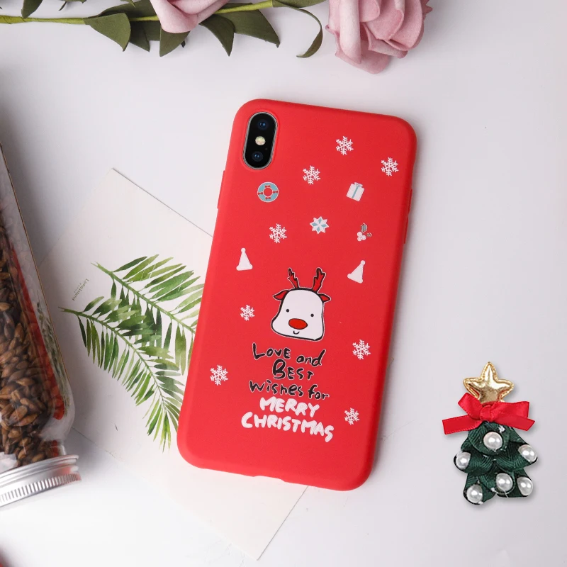 ZNP чехол для телефона из ТПУ с мультипликационным принтом для iphone 6, 6s, 7, 8 Plus, X, Санта Клаус, Рождественский силиконовый чехол для iphone 11 Pro, XS Max, XR, 11, чехол - Цвет: Pattern 8