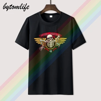 

Powell Peralta 40th Anniversary Winged Ripper T Shirt Men's Summer Black 100% Cotton Short Sleeves O-Neck Tee Shirts Tops Tee