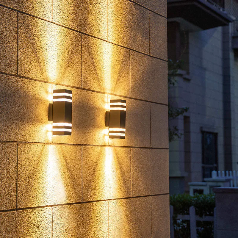 Qualidade ao ar Lâmpadas de Parede Lâmpada de Parede para Cima para Baixo Decoração da Casa Ip65 à Prova Luz de Parede Alta Livre Dlamp Água Alumínio Moderna Varanda Jardim Luzes Led 13 Cheap Luminárias de parede externas