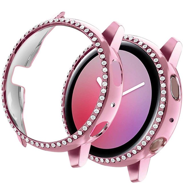 Fashion Bling Hard PC Watch Case Diamond Bumper Cover Protector for Samsung Galaxy Active 2 40mm 44mm Watches Accessories