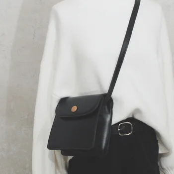 

Women's Bag New Retro Square Sling Bag Messenger Bag Small Black Bag Textured Shoulder Bag