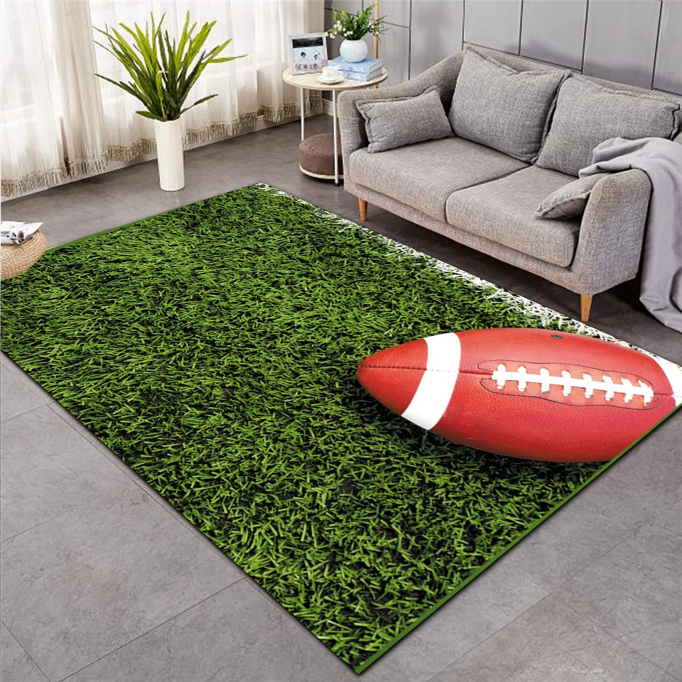 

baseball Green Football carpet kids room soccer rug field parlor bedroom living room floor mats children large rugs home mat 002