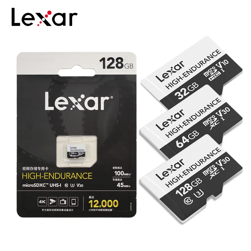 

Lexar Memory Card High Endurance A2 100MB/s 64GB 128GB V30 Class 10 UHS-I U3 Mirco SD Card 32GB V10 TF Card For 4K Video