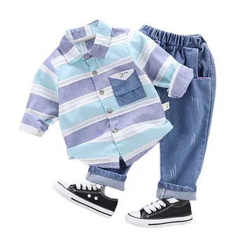 

Children's Clothing Toddler Boy Suit Spring New Children's Shirt Jeans Two-piece Baby Casual Clothes For 1-5 Years