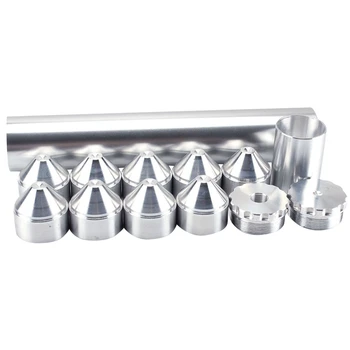 

13Pcs 5/8-24 10 inch Aluminum Car Fuel Trap Solvent Filter for Napa 4003 Wix 24003 Silver
