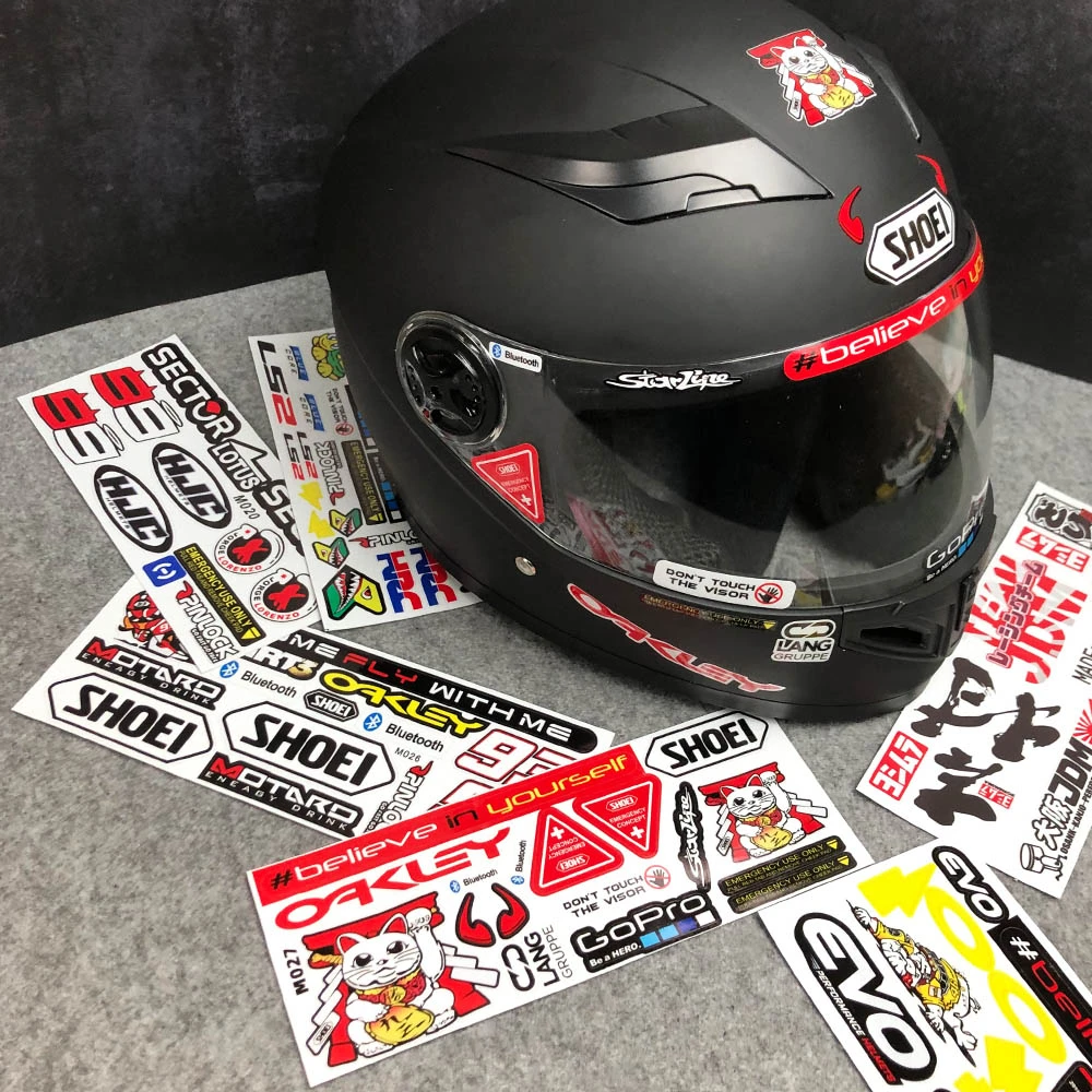 Refelctive Helmet Sticker Visor Windshield Glass MOTO GP Lens Decals