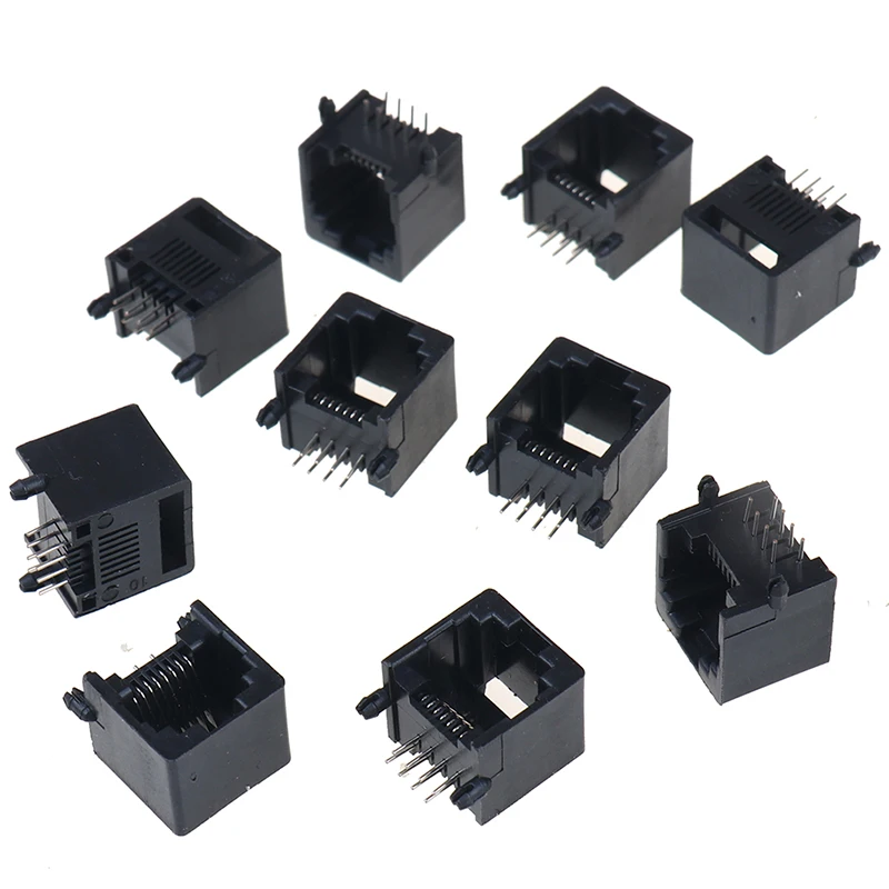 10pcs/lot RJ45 8P8C Computer Internet Network PCB Jack Socket afbeelding