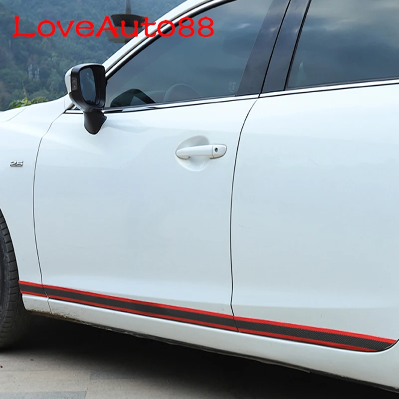 Защитная Наклейка на пороги дверей автомобильные аксессуары из углеродного