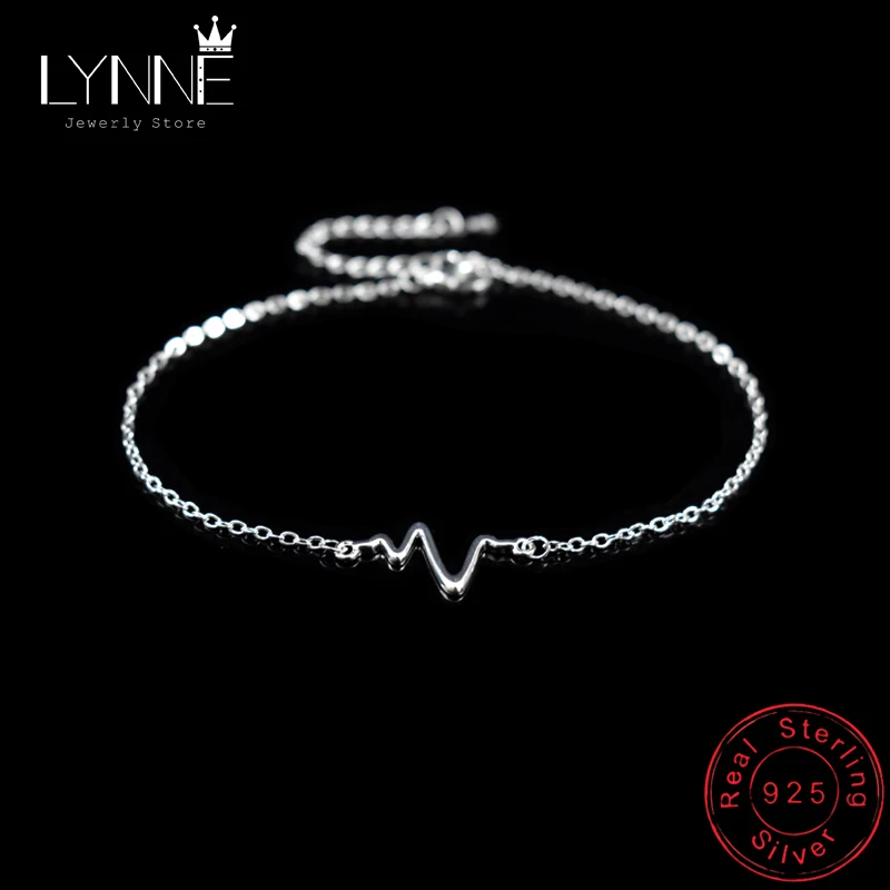 Sexy Beach Lightning Pendant Anklet 925 Sterling Silver Simple Waves Anklets Bracelets For Fashion Women Foot Chain Jewelry