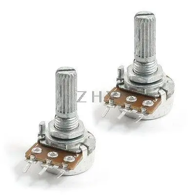 

2 Pcs 500K Ohm Type B B500K 6mm Split Shaft Guitar Linear Taper Potentiometer