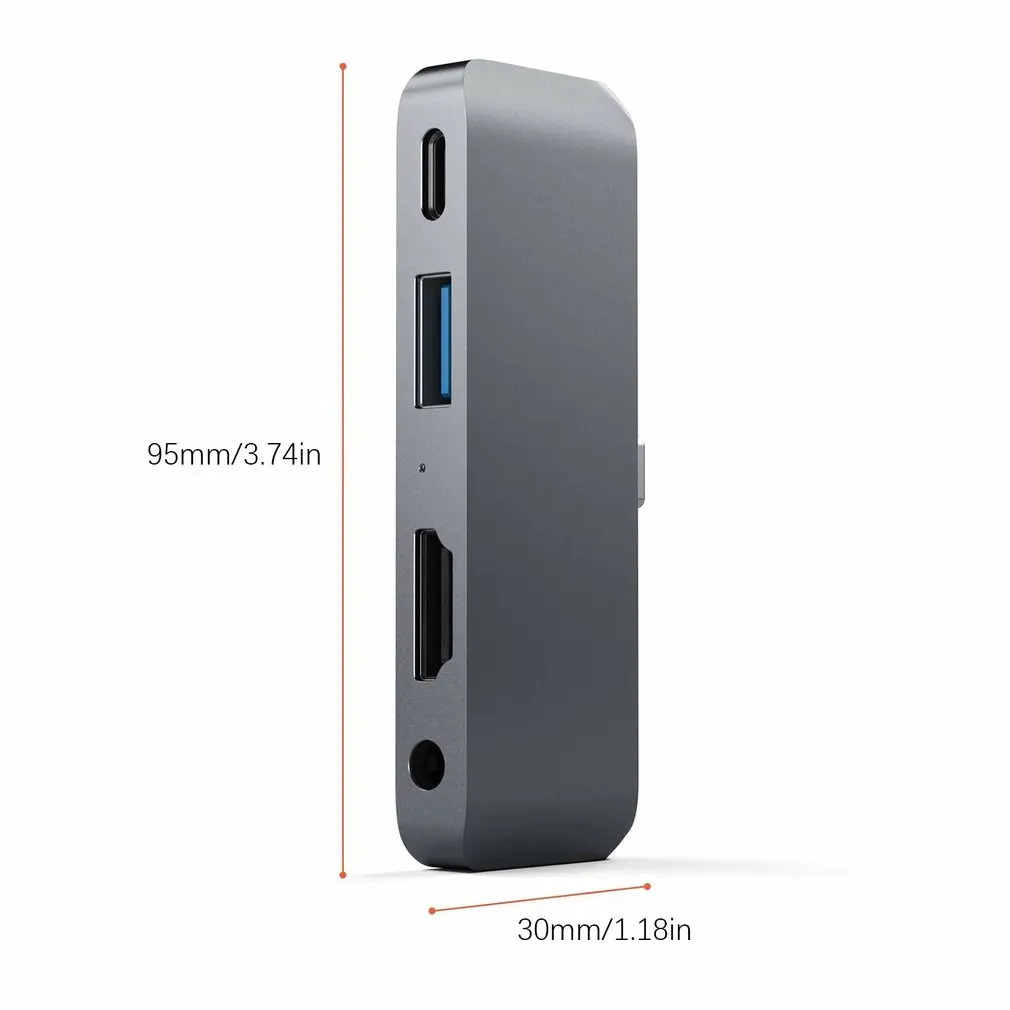 Алюминиевый адаптер type-C к 4K HDMI USB3.0 3,5 мм аудио концентратор адаптер type-C к HDMI/AUX/USB/Pd концентратор адаптер