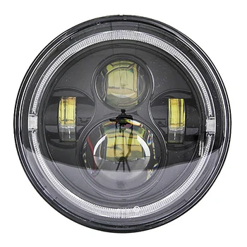 

LED Headlights Round Black 7 Inch LED Headlights Angel Eye Headlight LED Retrofit Lamp for Jeep Wrangler