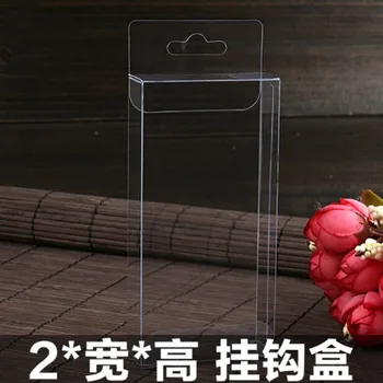 

Pvc box 2x5x7cm/2x5x10cm 8 kinds of different size 10pcs new clear hook type pvc box hot sale for 2019 use for towel / candy