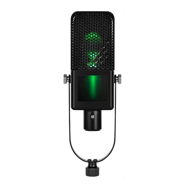 FULL-Condenser Microphone with Hanger+Aluminum Case Professional Studio Microphone for Recording, Computer, Stage, Ktv, Home, L