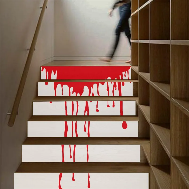 DIY Halloween Staircase Decoration Stair Riser Floor Sticker Wall Stairs Decal Stickers Muraux Pour Enfants Chambres 30SEP501