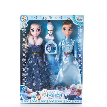 

NEW 3 pcs Disney Frozen 3 Princess Anna Elsa Dolls For Girls Anna Elsa Toys For Children Gift 30cm Plastic Baby Dolls Congelad