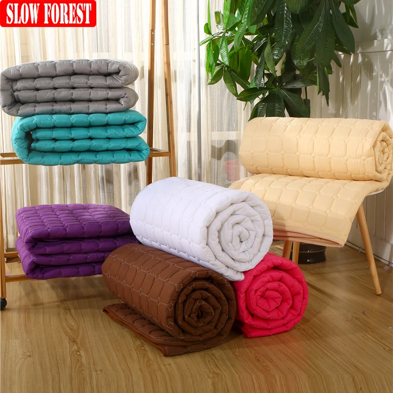 Slow Forest Washed Fold Cotton Tatami Mattress Double Single Student Dormitory Bed Mat Topper Tatami Super Warm Mat with Straps Slow Forest Washed Fold Cotton Tatami Mattress Double Single Student Dormitory Bed Mat Topper Tatami Super Warm Mat with Straps