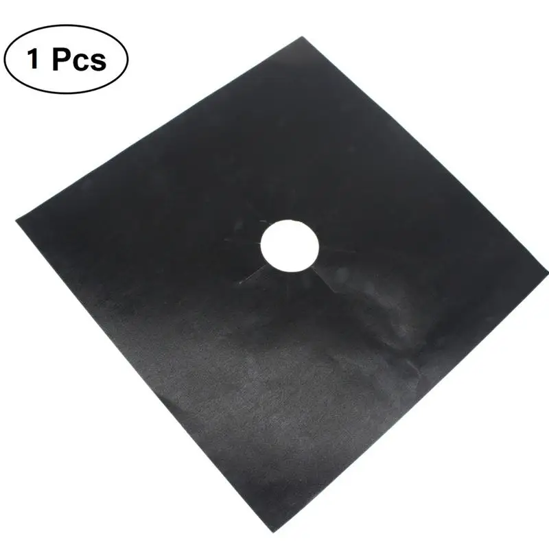 1pcs Black Универсальный сверхмощный вкладыш для духовки, газовая плита, защитные листы, противопригарный вкладыш для газовой плиты - Цвет: 1pcs Black