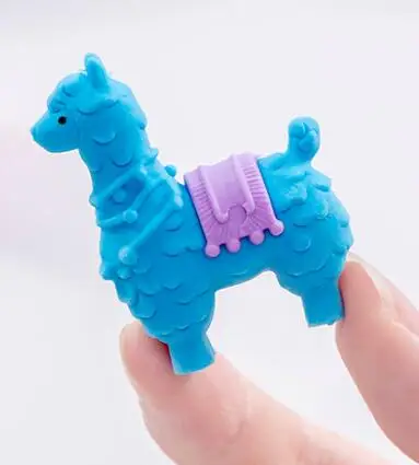 Novel cute cute pet alpaca eraser Cartoon pencil writing correction rubber Supplies Child gift office school stationery - Цвет: Цвет: желтый