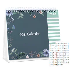 STOBOK – calendrier de bureau de 12 mois, de janvier 2021 à 2021, planificateur quotidien, calendrier pour une année complète de 2021, 2021 